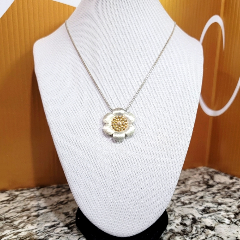 BRIGHTON RETIRED FLORIANA FLORAL NECKLACE